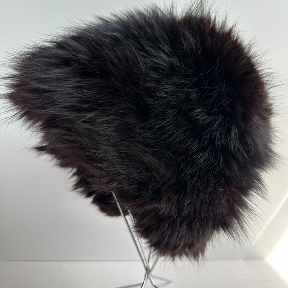 Accessories - Beaver Fur Hat Dark Brown Winter Hat Small 21 Inch
